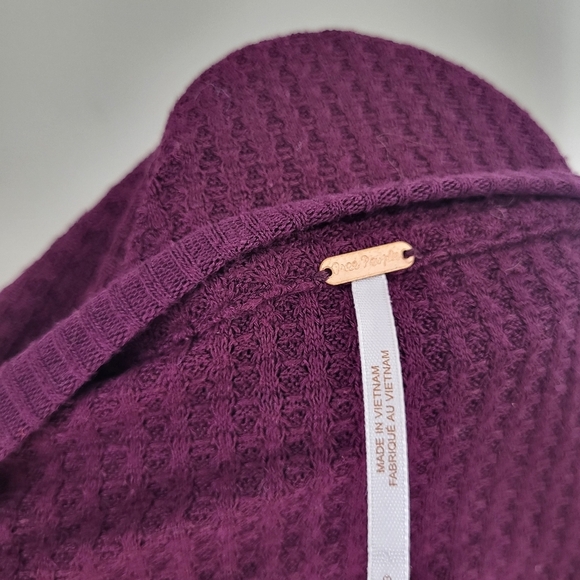 Free People Olivia Henley Plum Oversized Tunic Size Small - Picture 10 of 11
